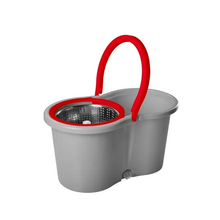 Carregar imagem no visualizador da galeria, Mop Esfregão Giratório de Limpeza 360° Reutilizável Molha e Seca 9 Litros