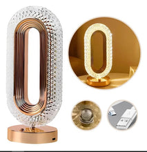 Carregar imagem no visualizador da galeria, Luminária Abajur Cristal Led Touch Recarregável USB