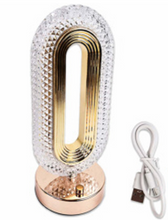 Carregar imagem no visualizador da galeria, Luminária Abajur Cristal Led Touch Recarregável USB